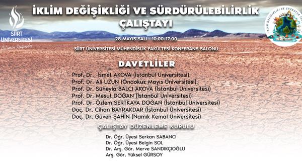 İklim Değişikliği ve Sürdürülebilirlik Çalıştayı